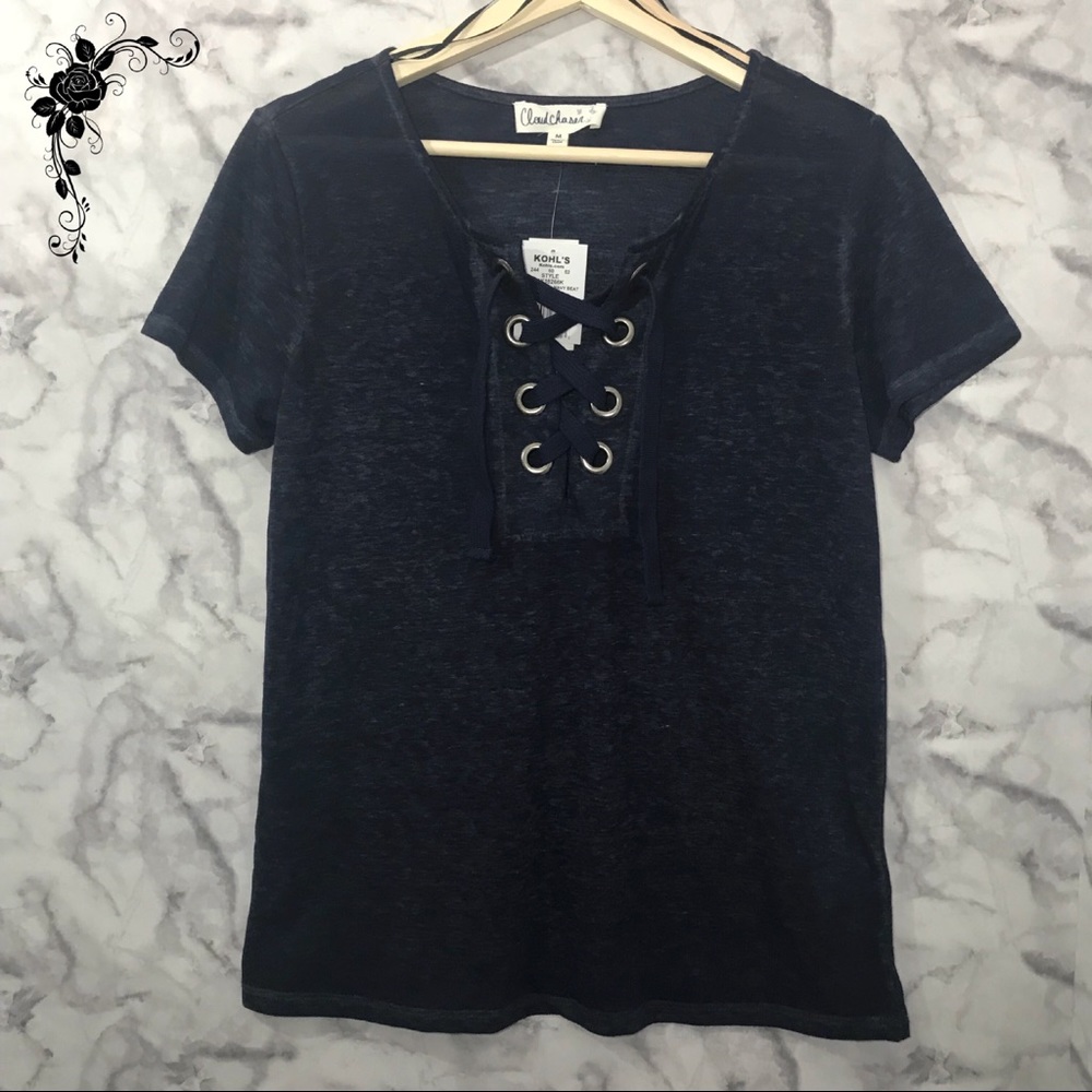 Cloud Chaser Lace Up Tee